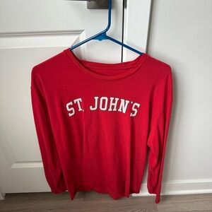 Fanatics Red Long Sleeve 'ST. JOHN'S' Tee